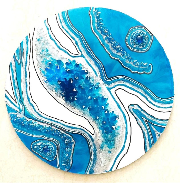 Blue Design Resin Wall Decor